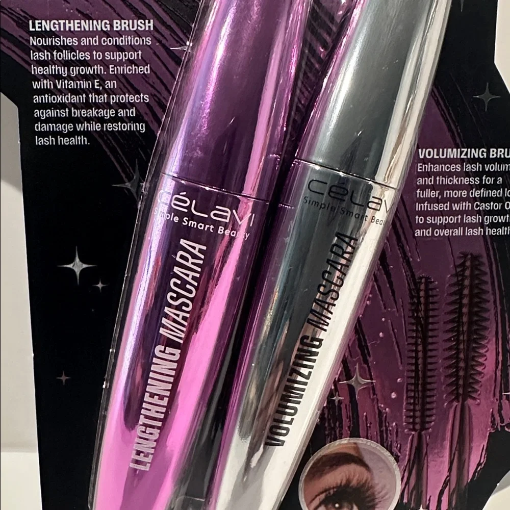 Celavi Onyx Black Studio Ready Lengthening & Volumizing Mascaras.